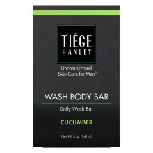 Tiege Hanley Tglich reinigende und leicht peelende Seife fr Mnner (WASH BODY BAR) | Vitamin E und Aloe zur Pflege der Haut | Dezenter Duft | Herge