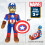 Jay Franco Marvel Super Hero Adventures Capit   o America America Plush Pillow Pillow Buddy - Super Soft Polyester Microfiber 20 polegadas (Produto 2