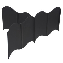 Orgrimmar 40pcs sammenl?sning af landskabsarkitektur kantskit plastik no-gro pund-in haven kant (6.1 x 5.3)-sort