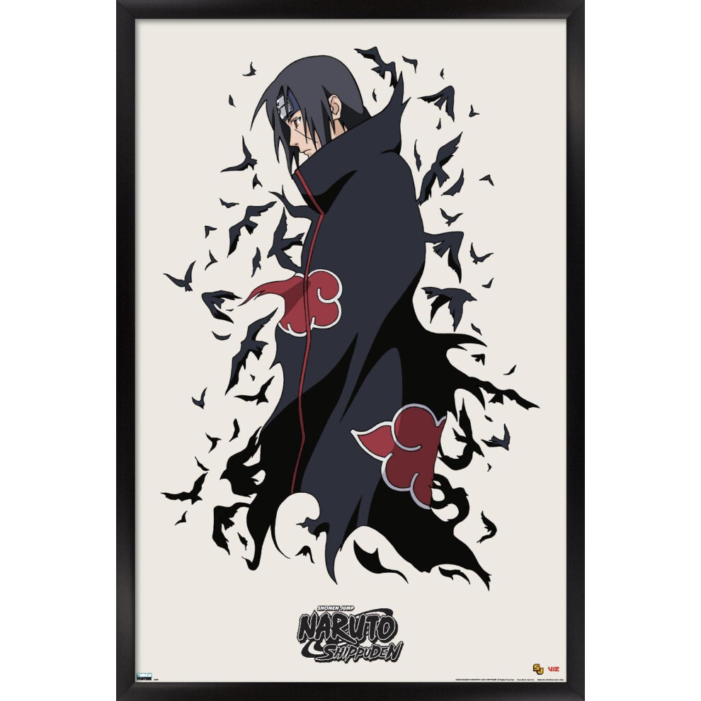 Trends International Naruto Shippuden - Itachi Poster mural 37 x 57 cm, version encadr   e noire