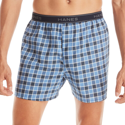 Hanes Ανδρικά Boxer Χωρίς Ετικέτα με Γυμνή Ζώνη, Ποικιλία Χρωμάτων, Μεσαίο 2