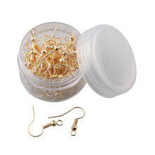ALLINONE Metal Earge Crows Boucles d'oreilles Crochet de poisson Fils d'oreille avec balle et bobine avec recipient pour la fabrication de bijoux