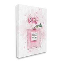 Stupell Industries Pink Flower Perfume Fashion Glam Design Designed by Amanda Greenwood Wall Art 16 x 1.5 x 20 Canvas