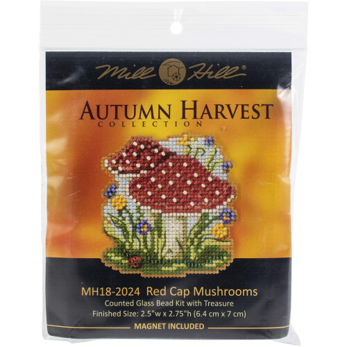 Mill Hill Counted Cross Stitch RED Cap Multi