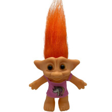 PVC Vintage Trolls Dolls Lucky Doll Action Figures Chromatic Adorable for Collections School Project Arts and Crafts Party Favors (Pink Unicorn)