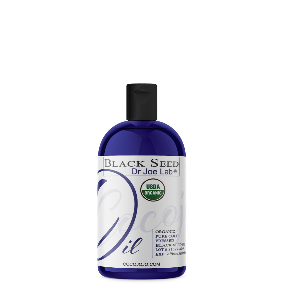 Joe-&-Joe Black Dr Joe Lab Organic Seed Oil 8 Oz Usda Certified 100% Pure Natural Cumin Seed Oil Unrefined Cold Pressed Extra Virgin Nigella Sativa - Prem