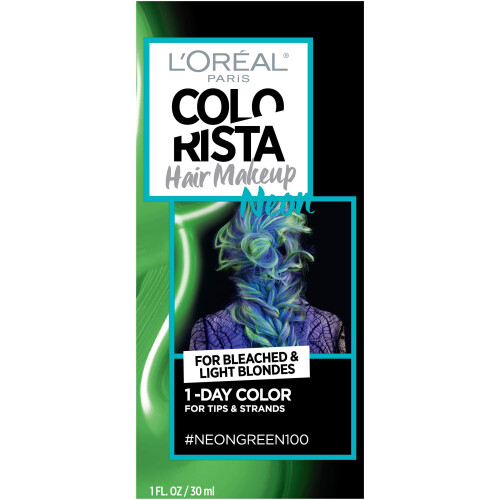 L’Oréal Paris L'oreal Paris Χρώμα Μαλλιών Colorista Makeup 1 ημέρας για Ξανθές, Νεον Πράσινο 100, 30ml