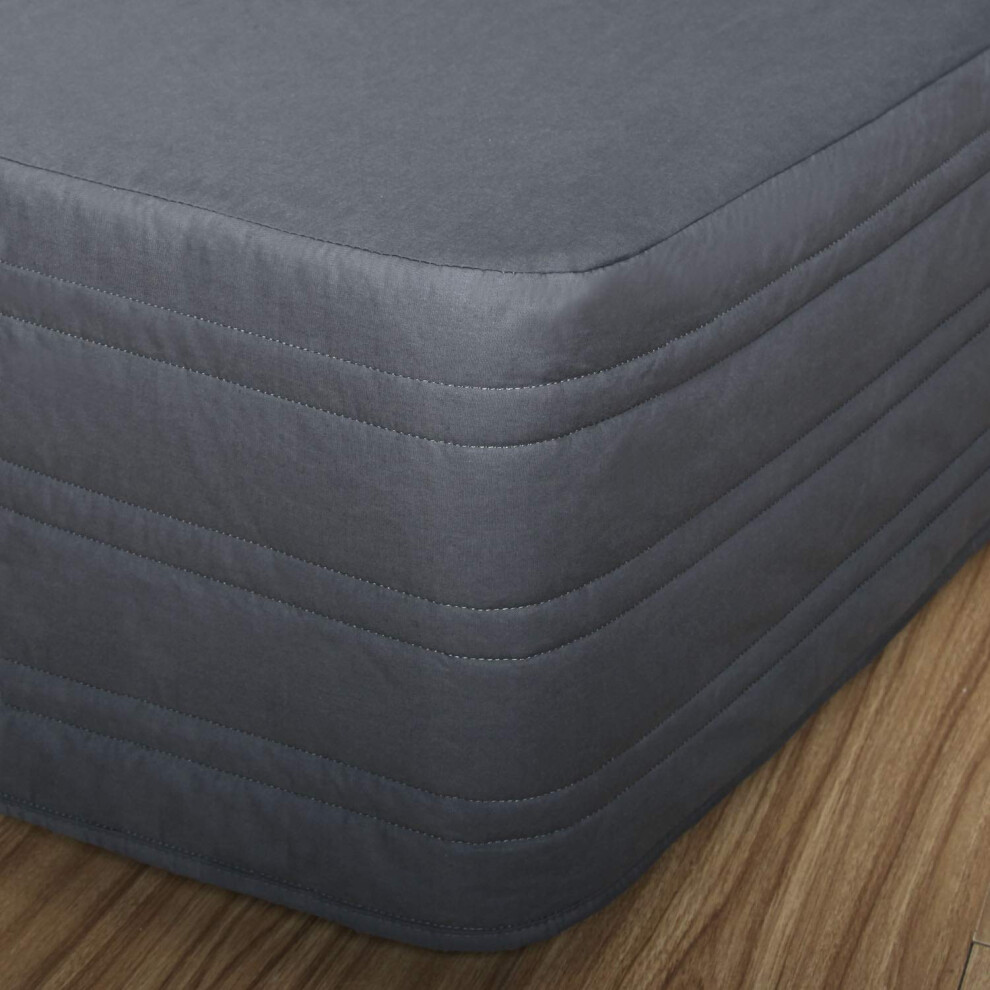Marquess Tailored Bed Skirt Blended Quilted-Hang Down Feeling Enhancement Wrap Around Thick Bed Skirt Dust-Proof Wrinkle Fade Resistant Dust Ruffle w