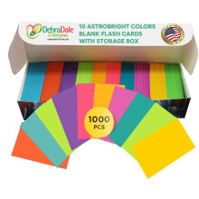 Taschenflash -Karten von Debra Dale Designs - 1 000 Zhlern in 10 lebendigen Astrobright -Farben - 2 x3,5 - 65# Cover Cardstock - 176 GSM - Langl