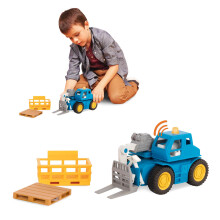 Driven by Battat - Micro 1:24 Scale - Teleszkpos targoncajtk - ptoipari teheraut-jtk kihzhat darukarral s egyebekkel - Valsghu emelohang