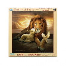 Sunsout Inc - Trinity of Peace - 1000 PC Jigsaw Puzzle by Artist: William Clayton Hallmark - Dimensiunea finisata 26 """" X 26 """" Animale - MPN# 66