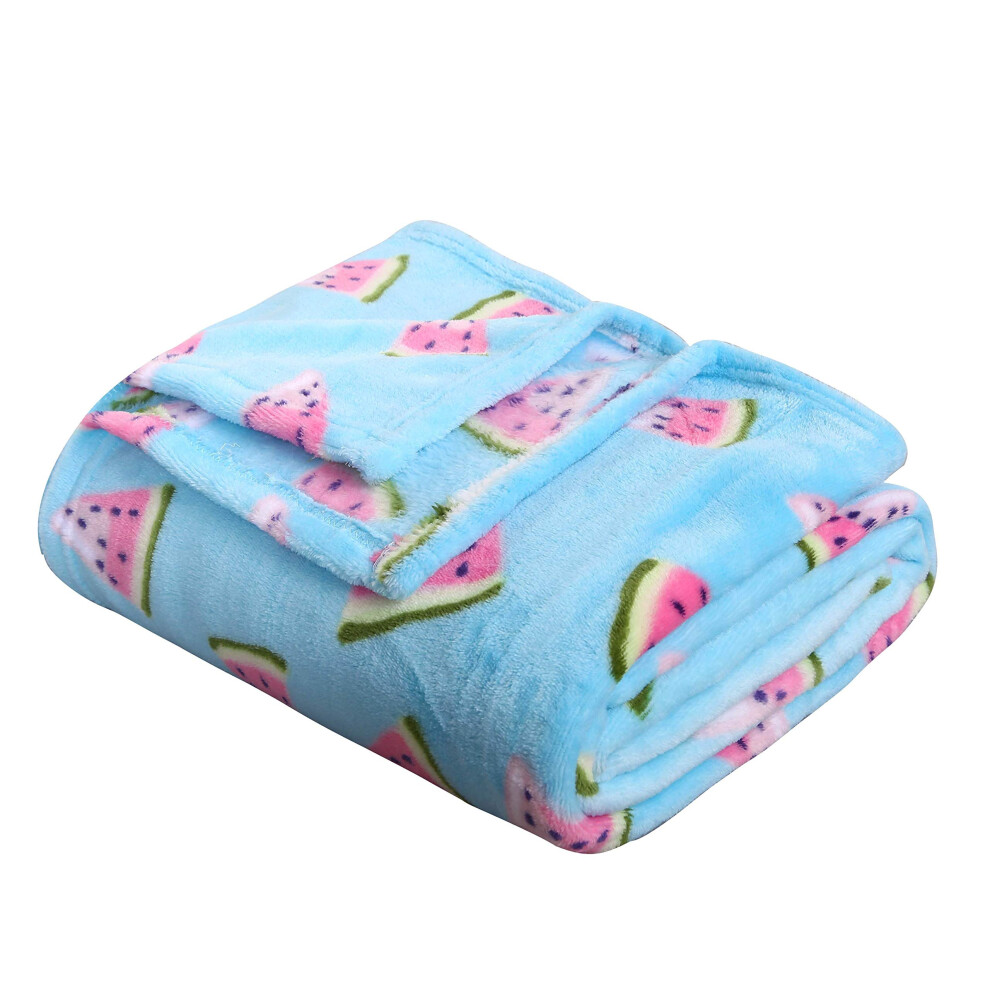 Couverture polaire fantaisie en velours tropical d'   t    (127 x 152 cm) - Past   que