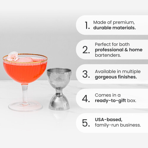 A Bar Above Premium Bell Jigger με 10 Μετρήσεις - Επαγγελματικό & Βαρέως τύπου 304 Σαμπανί 1