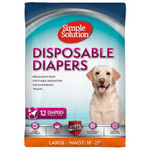 Simple Solution True Fit Einweg-Hundewindeln fr Hndinnen | Super saugfhig mit Nsseindikator | L/XL | 12 zhlen