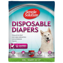 Enkel l?sning True Fit engangs hundet bleer til kvindelige hunde | Superabsorberende med v?dhedsindikator | Xxl | 12 t?ller