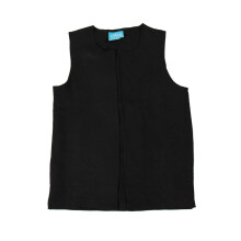 Colete Colonial Longo para Meninos (Pequeno 6-8 anos, Preto)