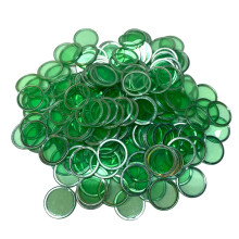 Mr Chips Magnetic Bingo Chips med metallkant 3/4 tum - 100 uppgraderade bitar Transparent bingo chips - Finns i 7 frger i en teranvndbar vska