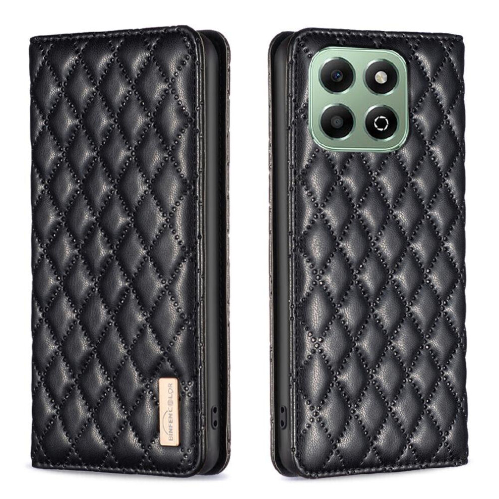 (Black) Flip Case For Honor X8b Full Protection Card Slots Holder Magnetic Closure Shockproof Wallet Black 764490329781