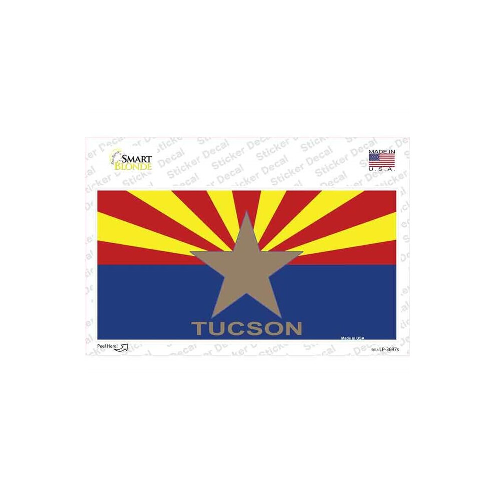 Smart Blonde Lp-3697S-M Tucson Arizona State Flag Novelty Sticker Decal - Medium 792636320248