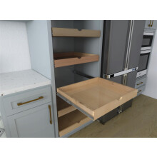 26'' Width Drawer Roll Wood Tray Drawer Box Kitchen Organizer Cabinet Slide Out Shelve Pull-Out Shelf Pantry Organization & Storage w/ Sliders-- DIY