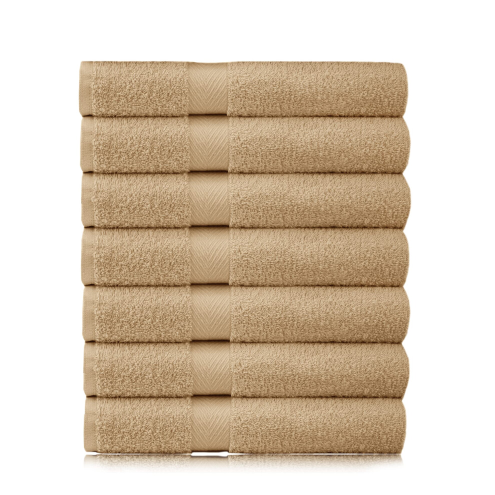 Lot de 7 serviettes de bain COTTON CRAFT Simplicity - 27 x 52 - 100 % coton - Légères, absorbantes, douces, faciles d'entretien, à séchage rapide