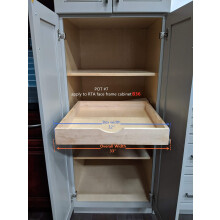 32 '' '' Largeur Tire-tiroir en bois Tire le plateau Rouleau Rouleau Datoir Bote de placard Organisateur Cabinet coulissant Out Douche avec roul