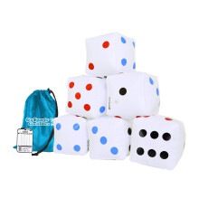 GoSports 6-pack gigantische opblaasbare dobbelstenen 6-pack met draagtas - 6 inch formaat
