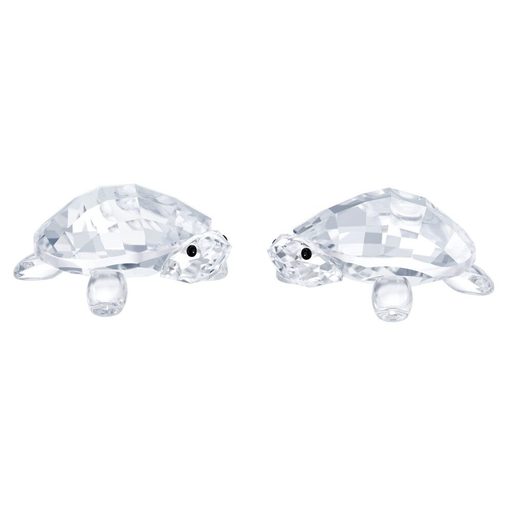 SWAROVSKI Peaceful Countryside Tortoises Paire de tortues en cristal transparent Fait partie de la collection Peaceful Countryside