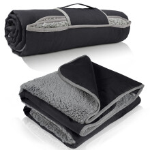 Tirrinia Waterdichte Outdoor Deken met Sherpa Voering Winddicht Drievoudige Lagen Warm Comfortabel Opvouwbaar Voor Kamperen Stadion Sport Picknick Gra