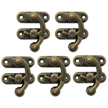 Biaungdo 5 stk Retro Vintage Style Swing Taske Sp?nde Lukning L?s L?s til M?bler Tr??ske Smykkeetui Bronze Tone