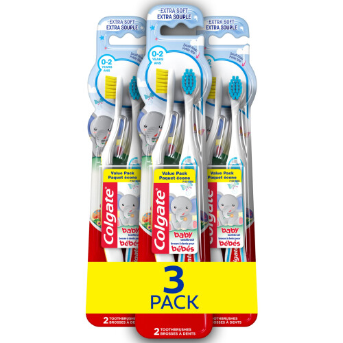 Colgate Colgate My First Βούρτσα Δοντιών για Μωρά και Νήπια, Πολύ Μαλακή, 6 Τεμάχια