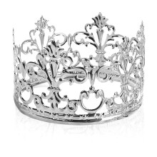 Vintage Silver Crown Cake Topper Happy Birthday Cake Topper Party Decor Decor Decoration Baby Crow