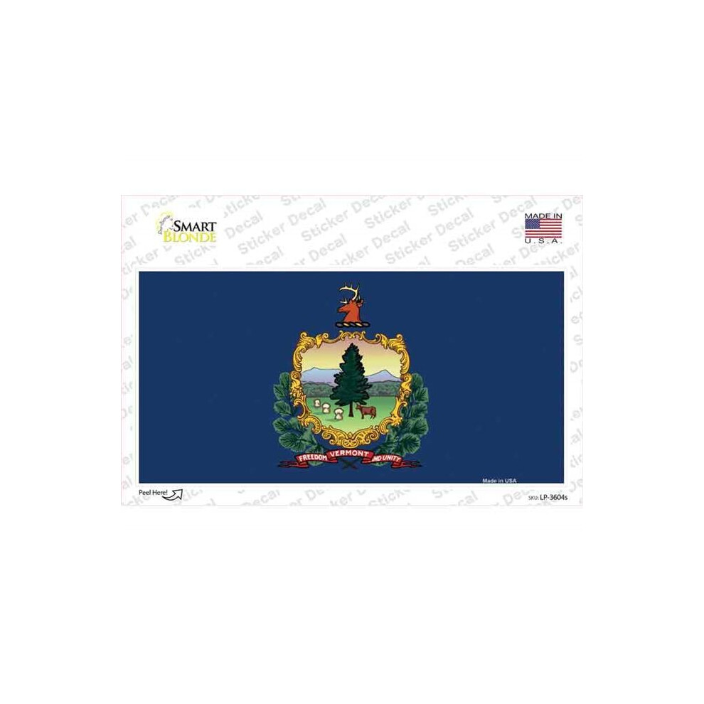 Smart Blonde Lp-3604S-M Vermont State Flag Novelty Sticker Decal - Medium 792636320637
