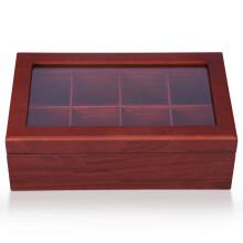 Apace Living Tea Box - Luxury Wooden Tea Storage Chest from The Premier Collection - 8 Adjustable Compartment Tea Bags Organizer Container - Eleg