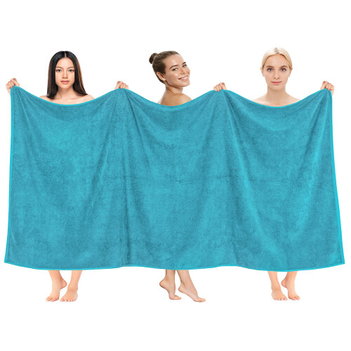 Toalha de Banho Oversized Cotton Paradise, 100% Algodão 40x80, Turquesa