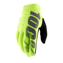 100% Brisker koud weer jeugd motorcross- en mountainbikehandschoenen - MTB- en MX-racebescherming (jeugd L - fluo oranje/zwart)