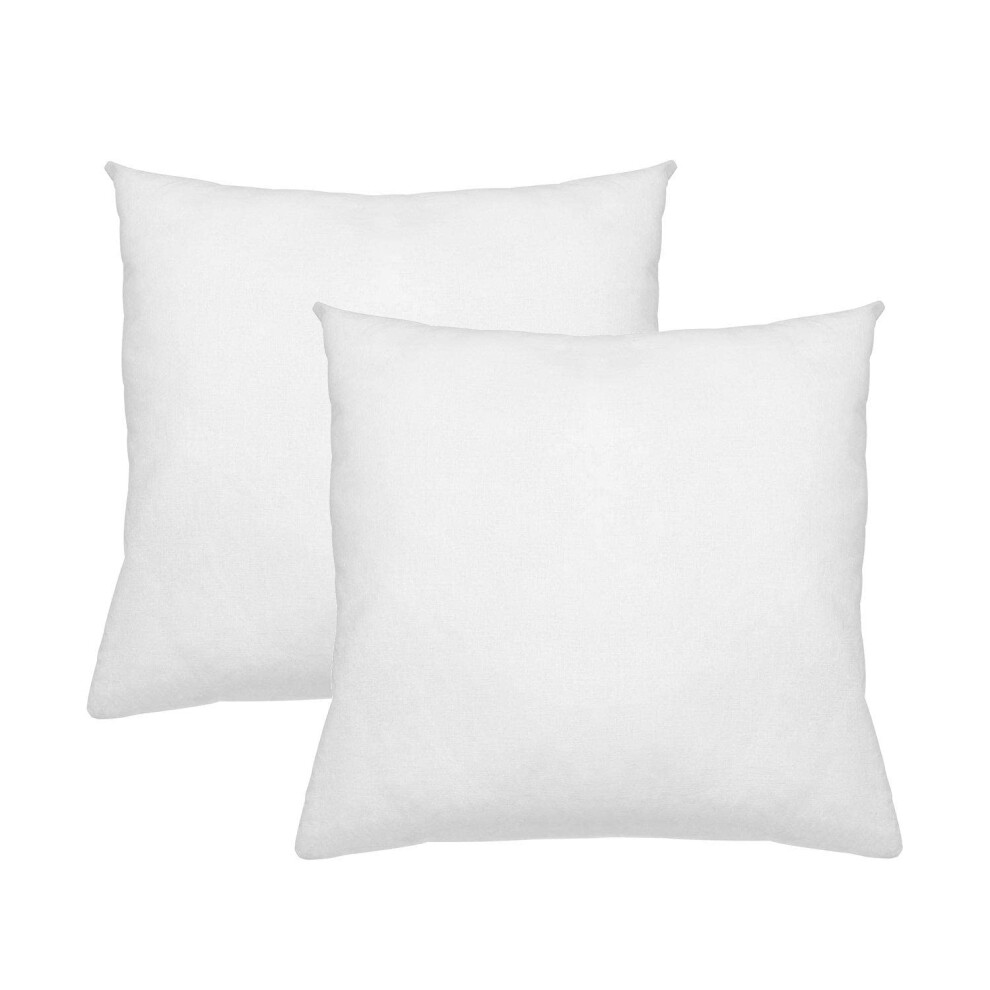 Digital Decor Premium Throw Pillow Inserts Sham - Decorative White Square Form Pillow Inserts - Perfect for Bedroom  Sofa & Couch (2 Pack)
