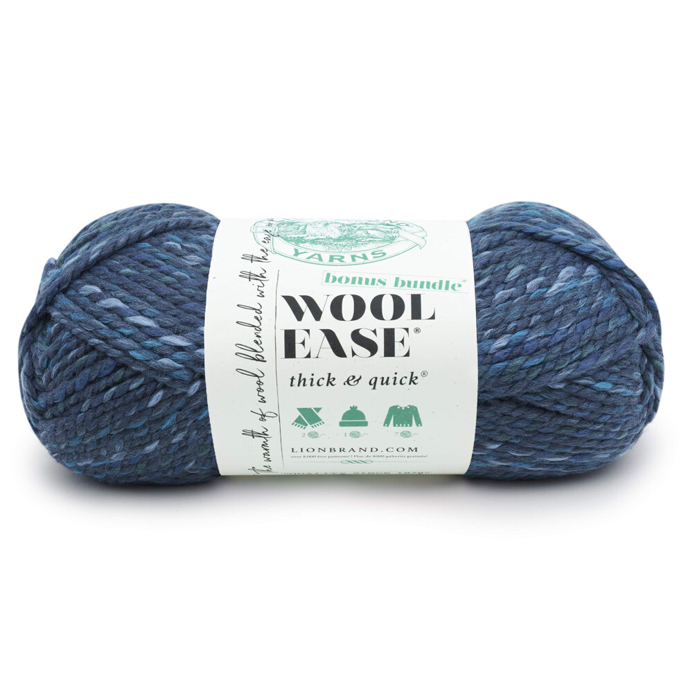Lion Brand Yarn Wool-Ease Thick & Quick Bonus Bundle Yarn  One skein  Dusk