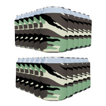 PartyPrints 25 Pack Camo Blank Can Cooler Sleeves Personnalisable Subilation en vrac Cankers Cankers Extra-Trich Pollpable Drink Drink Isolation