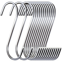 ESFUN 30 Stck 9,4 cm groe Metall-S-Haken, Stahl-S-Haken, Pflanzen, Hngeaufhnger fr Kchen, Pfannen, Tpfe, Taschen, Geldbrsen, Jeans, Schmuck,