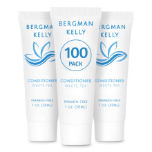 BERGMAN KELLY Hotel Conditioner (1 Fl Oz 100 PK White Tea) Delight Your Guests with Revitalizing and Refreshing White Tea Travel Conditioner Qual