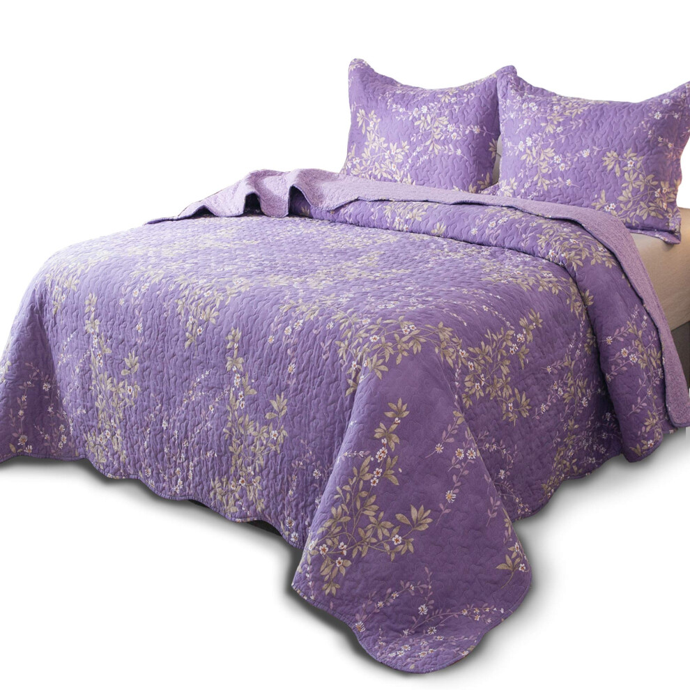 Parure de lit l   g   re KASENTEX Queen (fleuri violet 90 x 90)