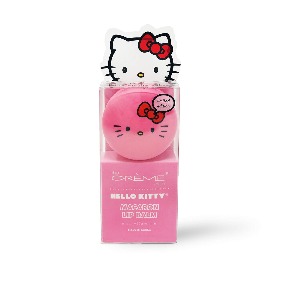 Crme -Butikken The Crme Shop X Sanrio Hello Kitty Macaron Lip Balm (Hello Kitty Icing On The Cake) Korean Cute Scented Pocket Portable Soothing Advanced Must-Have On