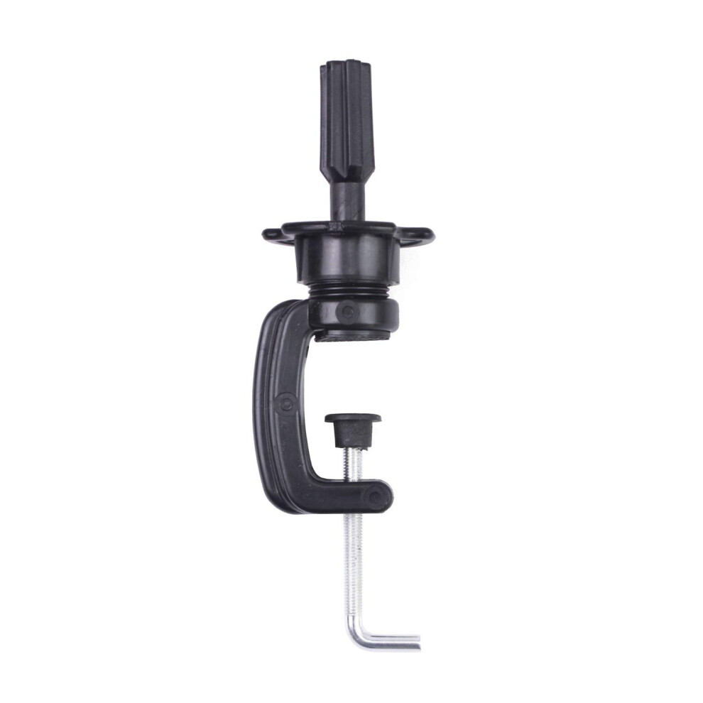 Eerya Unisex Black Wig Mannequin Head Stand Cosmetology Manikin Head Standard Holding Holder Clamp Stands (1Pc Desktop Head Stand)