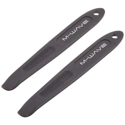 M-Wave Professional Tyre Levers Extra Long Pair On Card  Black  One Size