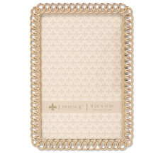 Lawrence Frames 4x6 Gold Metal Eternity Rings Picture Frame