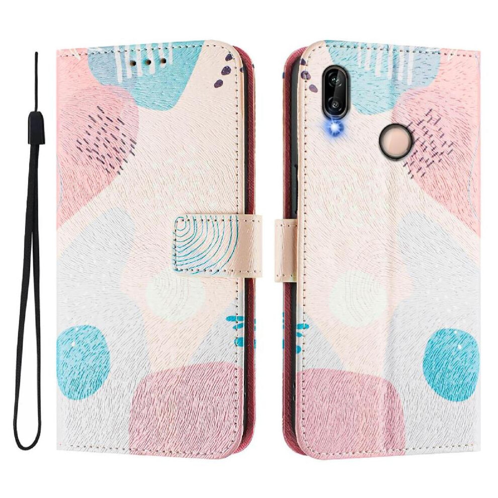 (C5 ) Case For Huawei P20 Lite Flip Pu Leather With Credit Slot Wallet Cover Pattern Card Holder 764490332408