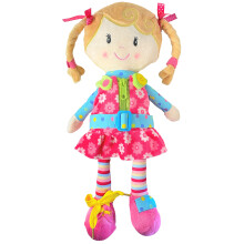 Snuggle Stuffs Sugar Snap Plys L?r at kl?de dukke til sm?b?rn - 15"""" - Dukke til 2-?rig pige - Montessori-dukke