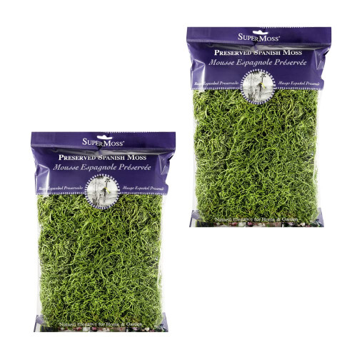 Super Moss 26912 Grama preservada com musgo espanhol 8 onas (200 polegadas cbicas) (2) 1