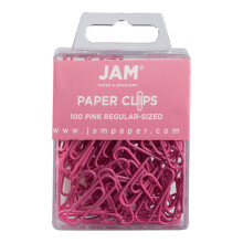 Farebn tandardn kancel rske sponky JAM PAPER - be n 2,5 cm - ru ov sponky - 100 ks/balenie